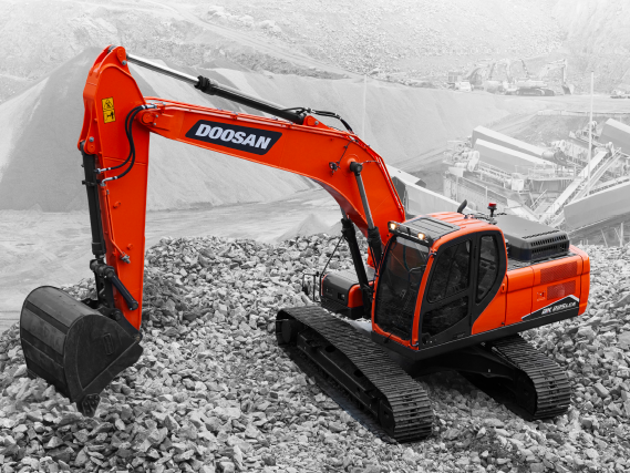Doosan Escavatore Idraulico 1/40 DX 225LCA - Modello In Diecast Giallo